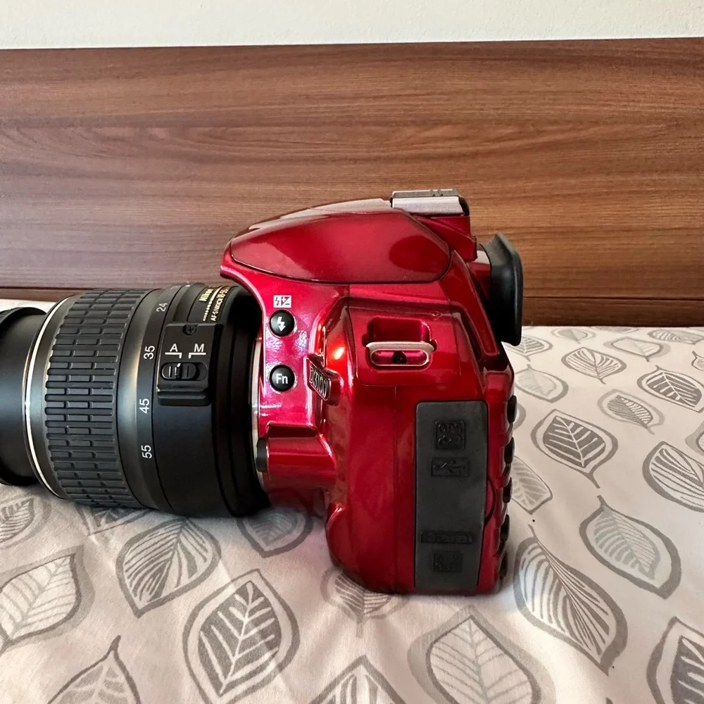 Nikon D3100 Digital SLR Camera with 18-55mm NIKKOR VR Lens - Red